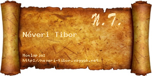 Néveri Tibor névjegykártya
